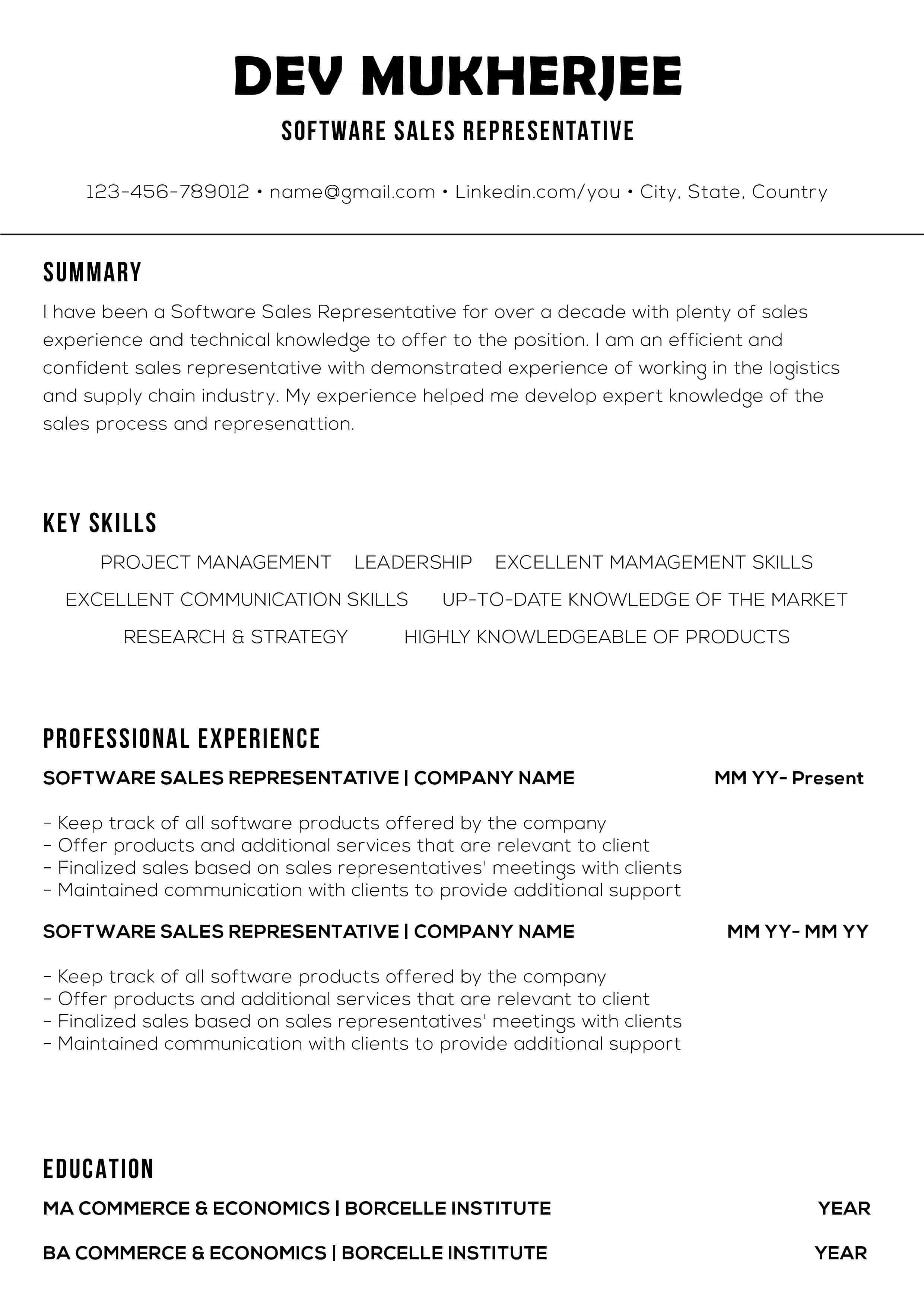 Apex resume template