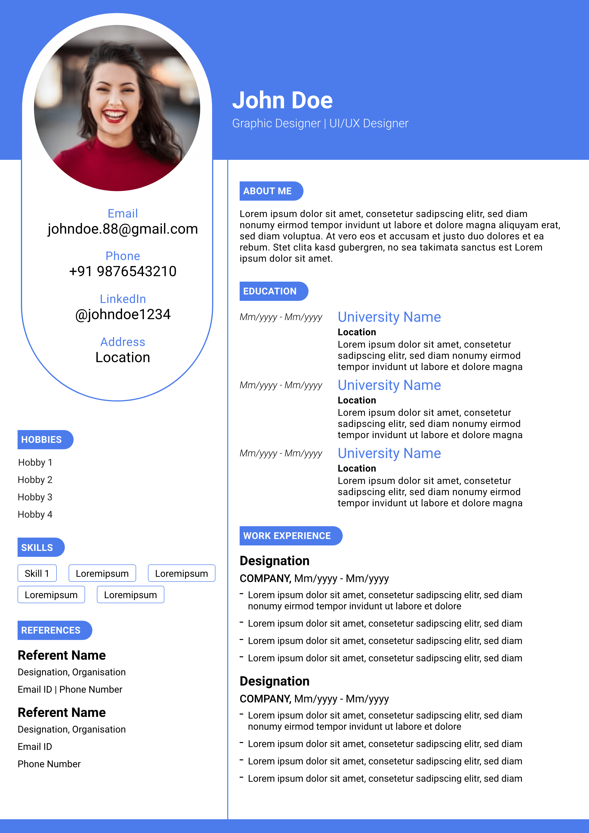 Creative resume template